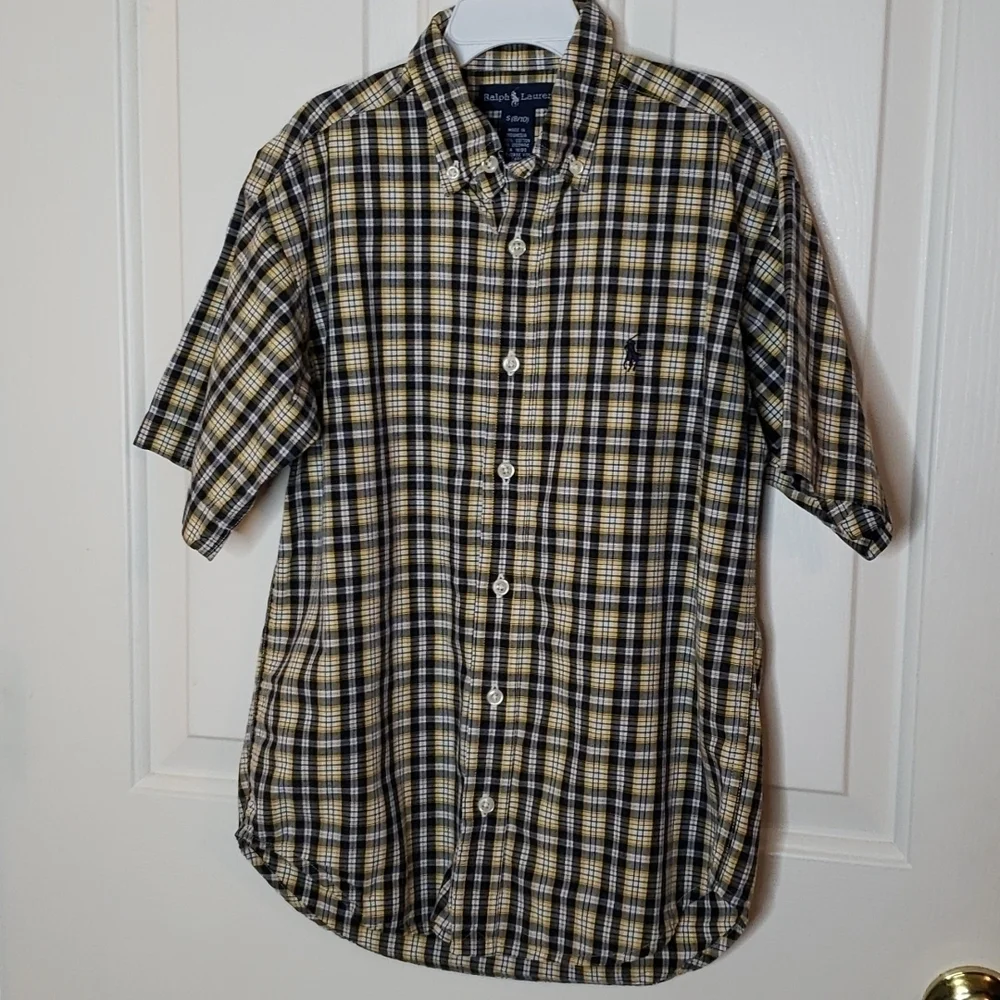 Ralph Lauren Plaid Short Sleeve Shirt Size S